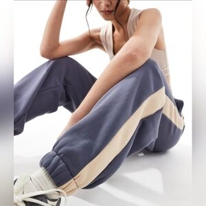 Edikted Saturn oversized sweatpants in washed blue